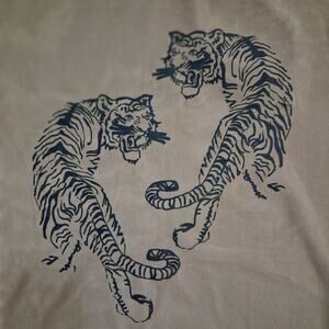 Forever21 Sheer long sleeve tiger graphic tee y2k grunge festival small goth